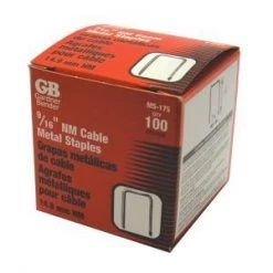 Gardner Bender Metal Staple, 3 Cond, 9/16"; 100/Box, 10Boxs/Master