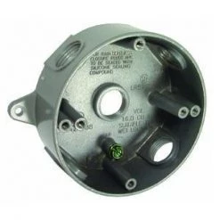 Box Round Holes Gray 4 5 1/2 In