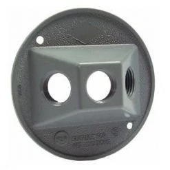 Cover Holes Round 3 1/2 In Gray