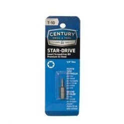Century Drill & Tool T10 Star Insert Screw Driving Bit