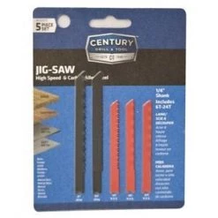Century Drill & Tool 5 Piece Alloy And HSS Jig Saw Blade Set