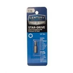 Century Drill & Tool T15 Star Insert Screw Driving Bit