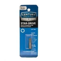 Century Drill & Tool T27 Star Insert Screw Driving Bit