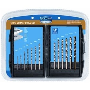 Century Drill & Tool 13 Piece Cobalt Drill Bit Set 3 Century Drill & Tool 13 Piece Cobalt Drill Bit Set